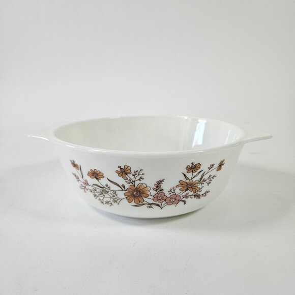 Vintage Pyrex England Country Autumn Casserole Dish Made In England Rare 1970s - Picture 1 of 9